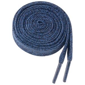 1 Pair Glitter Shiny Metallic Flat Shoelaces 120cm/47.24" Navy Blue